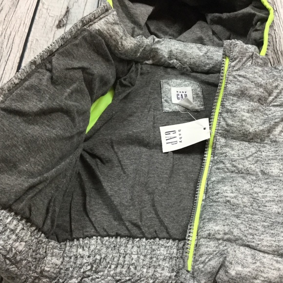 Gap Boys 0-6 Month Coat Coldcontrol Gray Neon - Picture 6 of 7